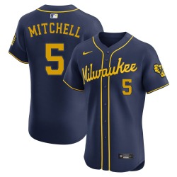 Garrett Mitchell Milwaukee Brewers Men's Elite Alternate Jersey - Navy