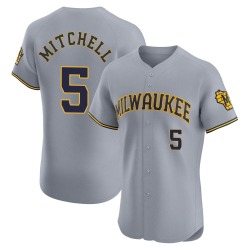 Garrett Mitchell Milwaukee Brewers Men's Elite Road Jersey - Gray