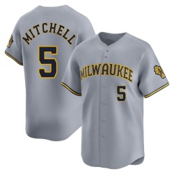 Garrett Mitchell Milwaukee Brewers Men's Limited Away Jersey - Gray