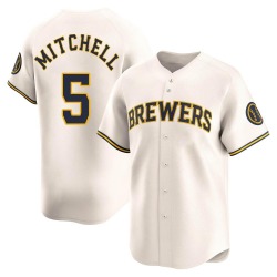 Garrett Mitchell Milwaukee Brewers Youth Limited Home Jersey - Cream