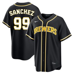 Gary Sanchez Milwaukee Brewers Youth Replica Fashion Out Jersey - Black