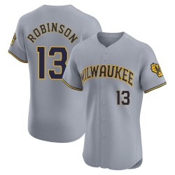 Glenn Robinson Milwaukee Brewers Men's Elite Road Jersey - Gray