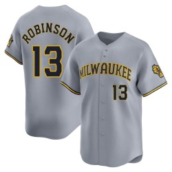 Glenn Robinson Milwaukee Brewers Men's Limited Away Jersey - Gray