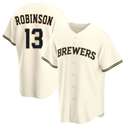Glenn Robinson Milwaukee Brewers Men's Replica Home Jersey - Cream
