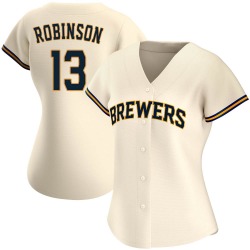 Glenn Robinson Milwaukee Brewers Women's Replica Home Jersey - Cream