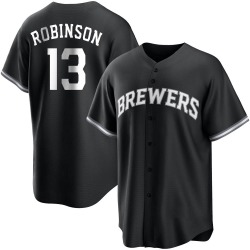 Glenn Robinson Milwaukee Brewers Youth Replica Black/ Jersey - White