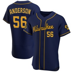 Grant Anderson Milwaukee Brewers Men's Authentic Alternate Jersey - Navy