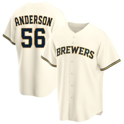 Grant Anderson Milwaukee Brewers Youth Replica Home Jersey - Cream