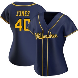 Greg Jones Milwaukee Brewers Women's Replica Alternate Jersey - Navy