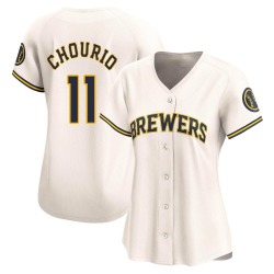 Jackson Chourio Milwaukee Brewers Women's Limited Home Jersey - Cream
