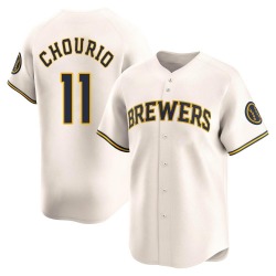 Jackson Chourio Milwaukee Brewers Youth Limited Home Jersey - Cream