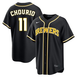 Jackson Chourio Milwaukee Brewers Youth Replica Fashion Out Jersey - Black