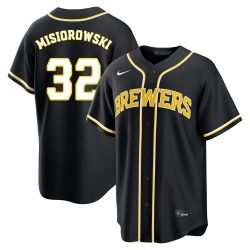 Jacob Misiorowski Milwaukee Brewers Men's Replica Fashion Out Jersey - Black