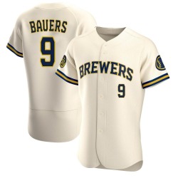 Jake Bauers Milwaukee Brewers Men's Authentic Home Jersey - Cream