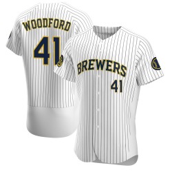 Jake Woodford Milwaukee Brewers Men's Authentic Alternate Jersey - White
