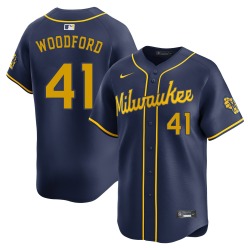 Jake Woodford Milwaukee Brewers Men's Limited Alternate Jersey - Navy
