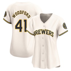 Jake Woodford Milwaukee Brewers Women's Limited Home Jersey - Cream