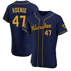 Jared Koenig Milwaukee Brewers Men's Authentic Alternate Jersey - Navy