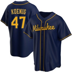 Jared Koenig Milwaukee Brewers Youth Replica Alternate Jersey - Navy