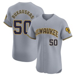 J.B. Bukauskas Milwaukee Brewers Men's Elite Road Jersey - Gray