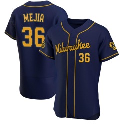 J.C. Mejia Milwaukee Brewers Men's Authentic Alternate Jersey - Navy