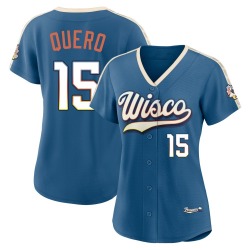 Jeferson Quero Milwaukee Brewers Women's Limited Mineral 2026 City Connect Stadium Jersey - Blue
