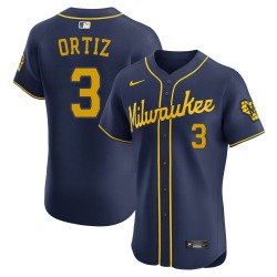 Joey Ortiz Milwaukee Brewers Men's Elite Alternate Jersey - Navy