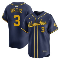 Joey Ortiz Milwaukee Brewers Men's Limited Alternate Jersey - Navy