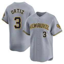 Joey Ortiz Milwaukee Brewers Youth Limited Away Jersey - Gray