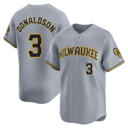 Josh Donaldson Milwaukee Brewers Men's Limited Away Jersey - Gray