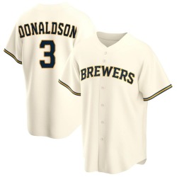 Josh Donaldson Milwaukee Brewers Youth Replica Home Jersey - Cream
