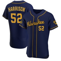 Kyle Harrison Milwaukee Brewers Men's Authentic Alternate Jersey - Navy