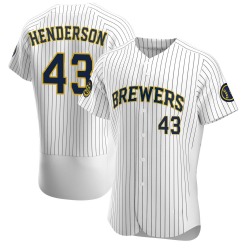 Logan Henderson Milwaukee Brewers Men's Authentic Alternate Jersey - White