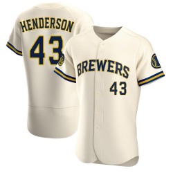 Logan Henderson Milwaukee Brewers Men's Authentic Home Jersey - Cream