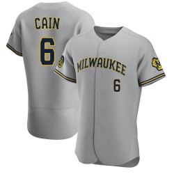 Lorenzo Cain Milwaukee Brewers Men's Authentic Road Jersey - Gray