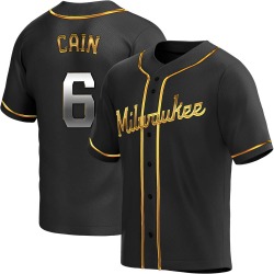 Lorenzo Cain Milwaukee Brewers Men's Replica Alternate Jersey - Black Golden