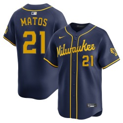 Luis Matos Milwaukee Brewers Men's Limited Alternate Jersey - Navy