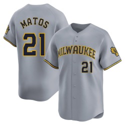 Luis Matos Milwaukee Brewers Youth Limited Away Jersey - Gray