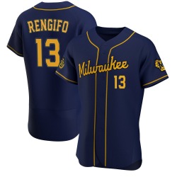 Luis Rengifo Milwaukee Brewers Men's Authentic Alternate Jersey - Navy