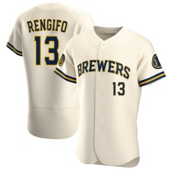 Luis Rengifo Milwaukee Brewers Men's Authentic Home Jersey - Cream