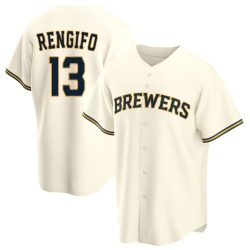 Luis Rengifo Milwaukee Brewers Men's Replica Home Jersey - Cream