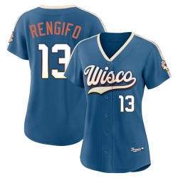 Luis Rengifo Milwaukee Brewers Women's Limited Mineral 2026 City Connect Stadium Jersey - Blue