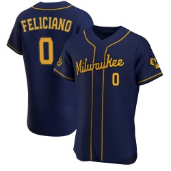Mario Feliciano Milwaukee Brewers Men's Authentic Alternate Jersey - Navy