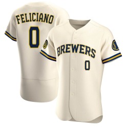 Mario Feliciano Milwaukee Brewers Men's Authentic Home Jersey - Cream