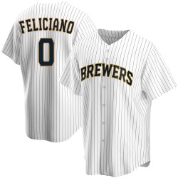 Mario Feliciano Milwaukee Brewers Youth Replica Home Jersey - White