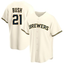 Matt Bush Milwaukee Brewers Men's Replica Home Jersey - Cream