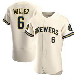 Owen Miller Milwaukee Brewers Men's Authentic Home Jersey - Cream