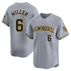 Owen Miller Milwaukee Brewers Men's Limited Away Jersey - Gray