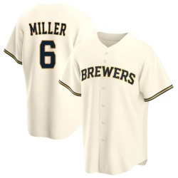 Owen Miller Milwaukee Brewers Youth Replica Home Jersey - Cream