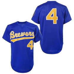 Paul Molitor Milwaukee Brewers Men's Authentic 1991 Throwback Jersey - Blue